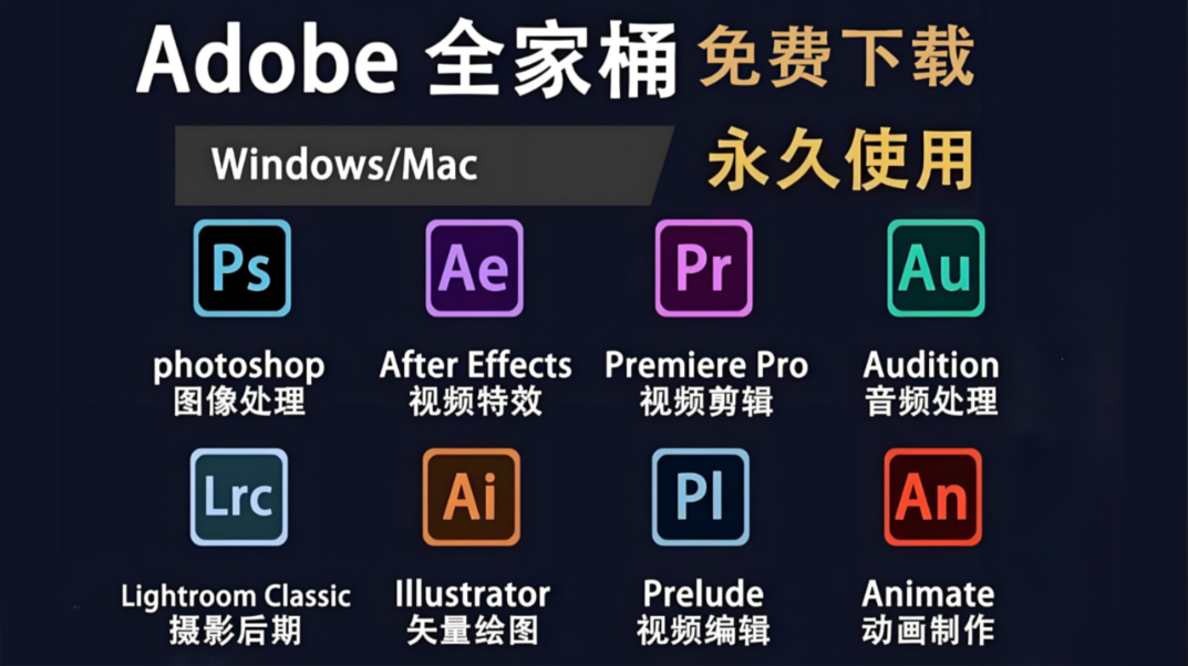 Adobe 全家桶来了！无偿领取！内含WIN+MAC版本